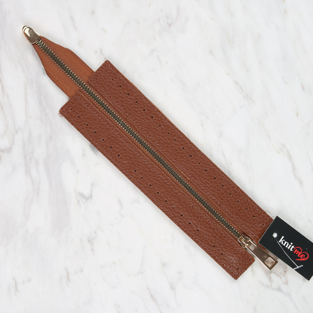 Knitme Bag Zipper 6x22 cm Taba BA-0071