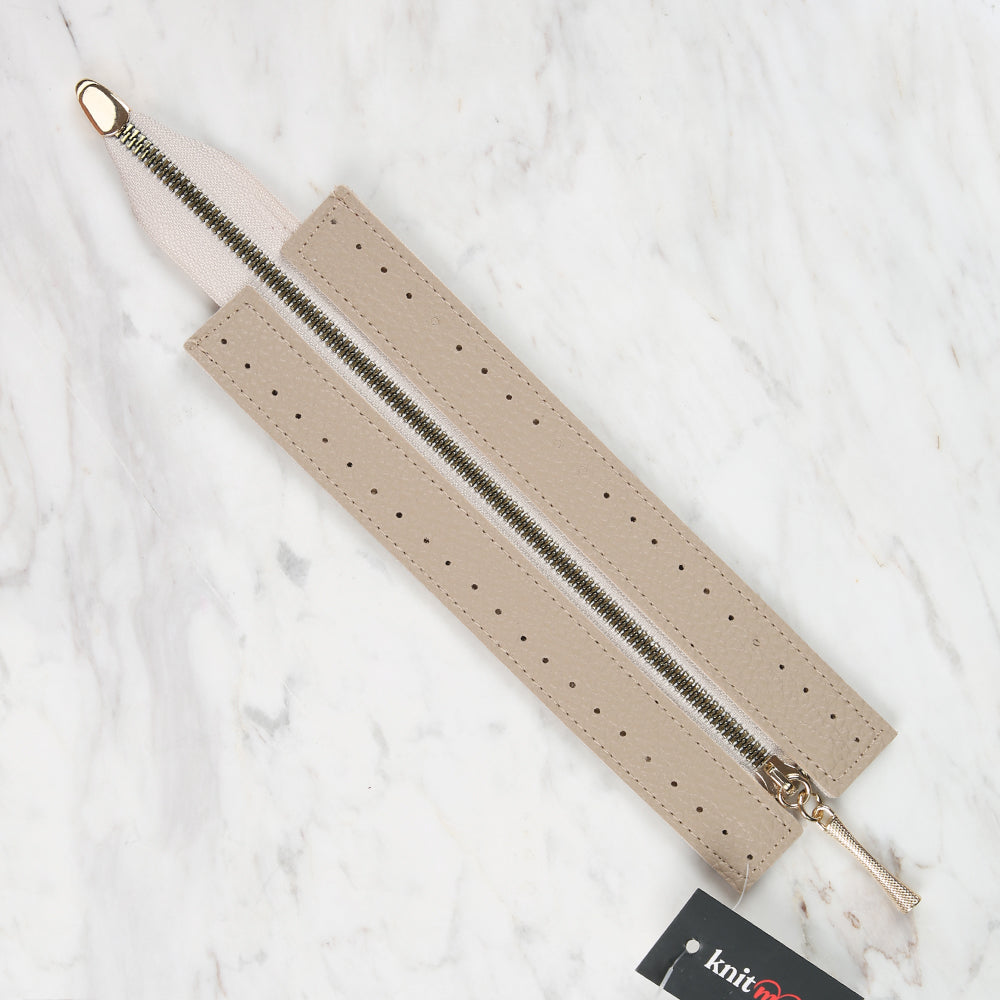 Knitme Bag Zipper 6x22 cm Beige BA-0071