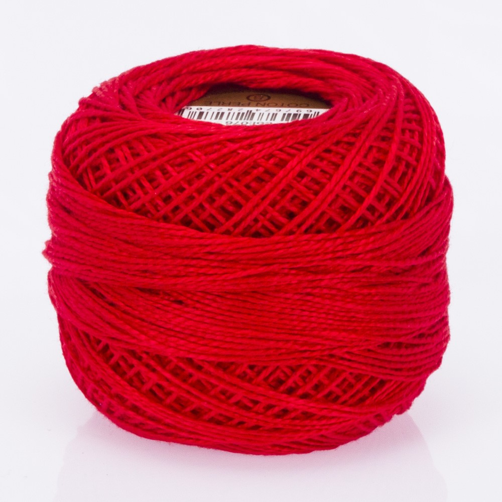 Madame Tricote Paris Koton Perle No:8 Embroidery Thread, Red - 76