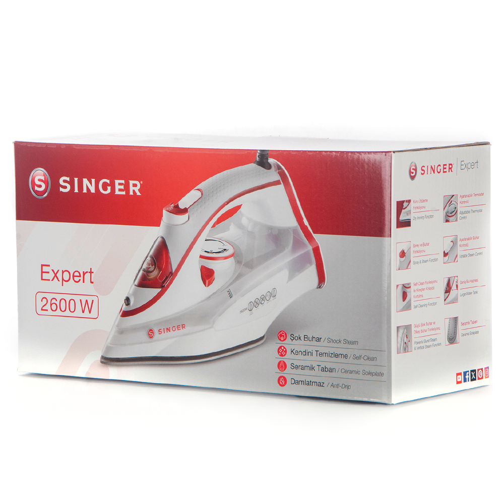 Singer Expert 2600 W White Steam Iron