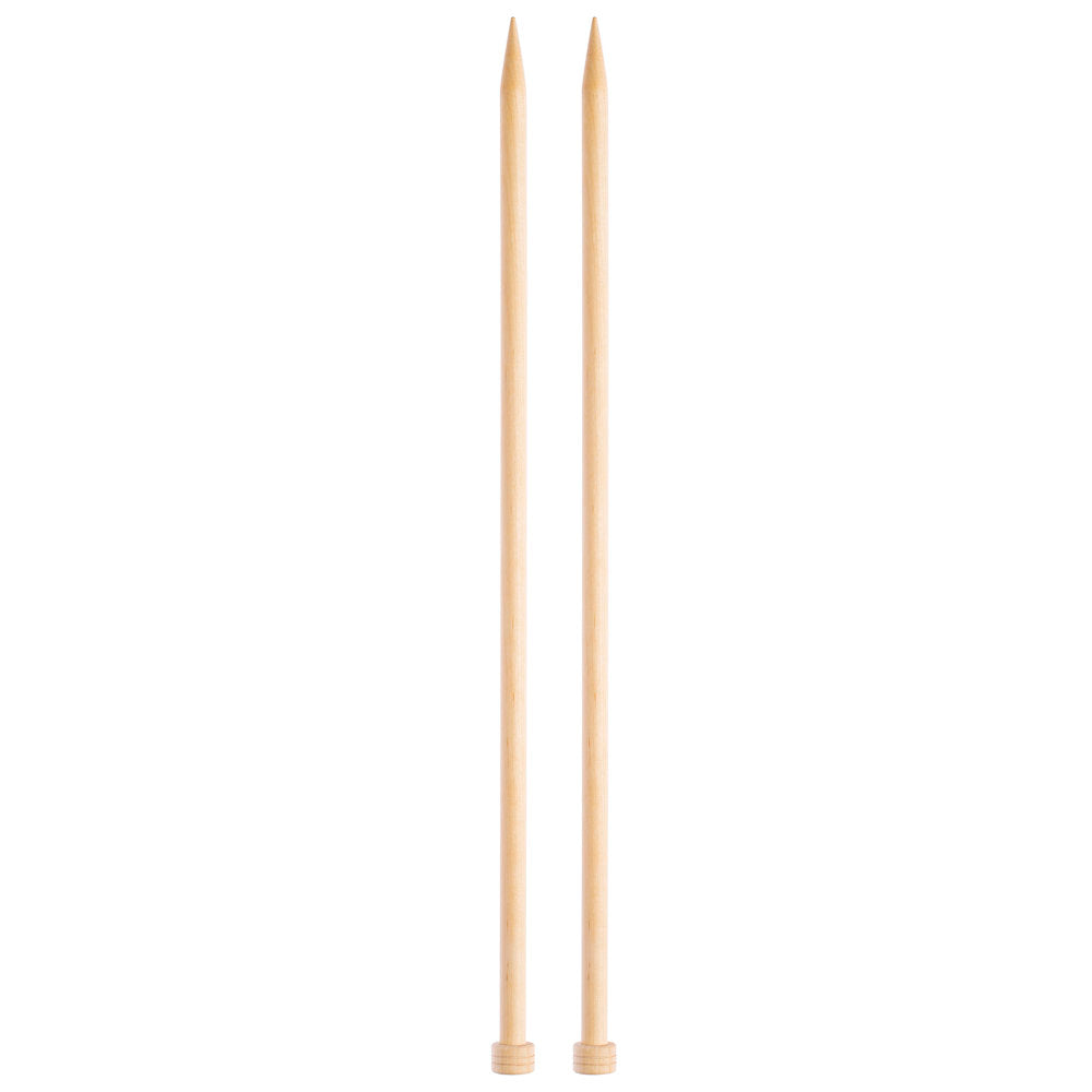 KnitPro Basix Birch 10mm 35cm Single Pointed Knitting Needles - 35267