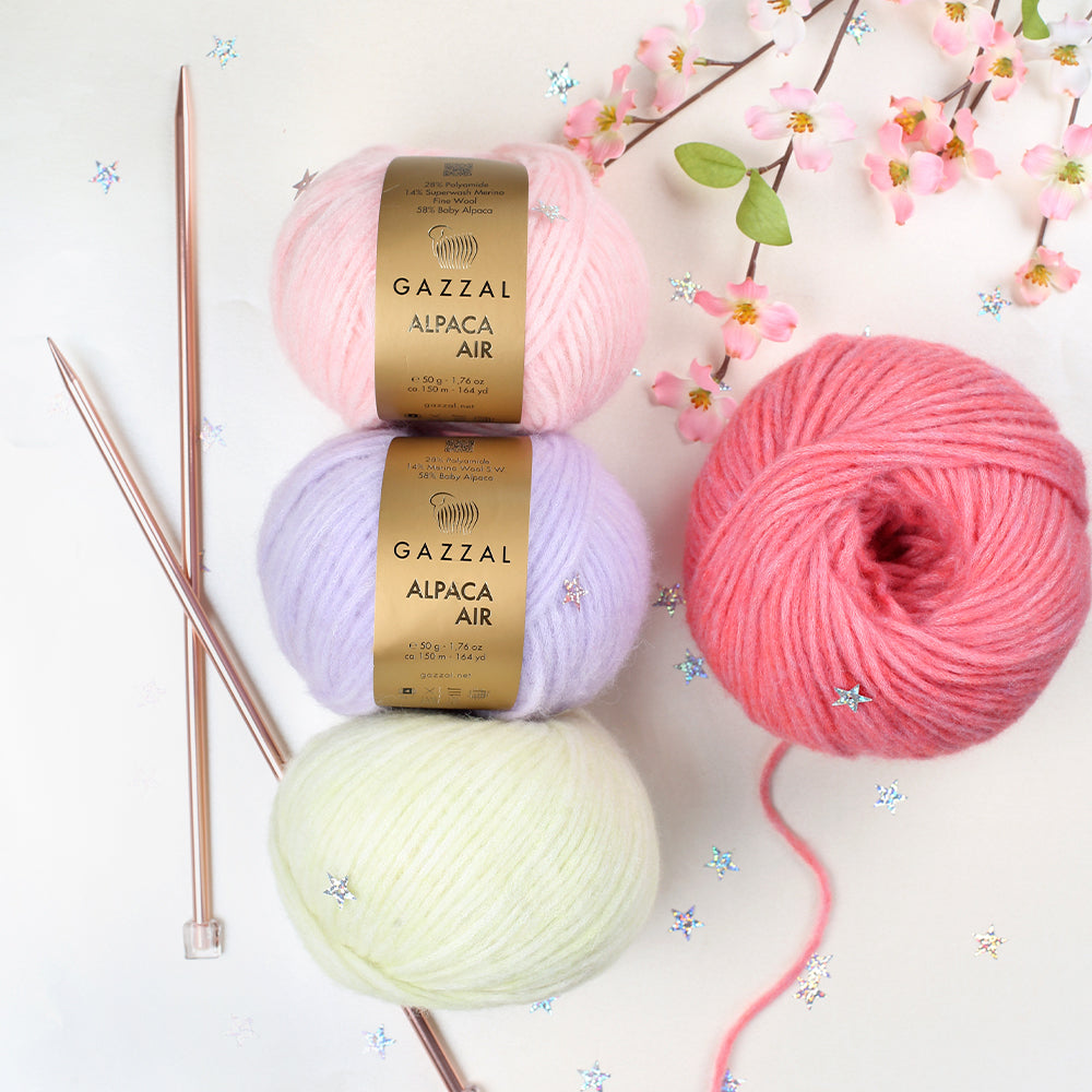 Gazzal Alpaca Air Knitting Yarn, Pink - C:86