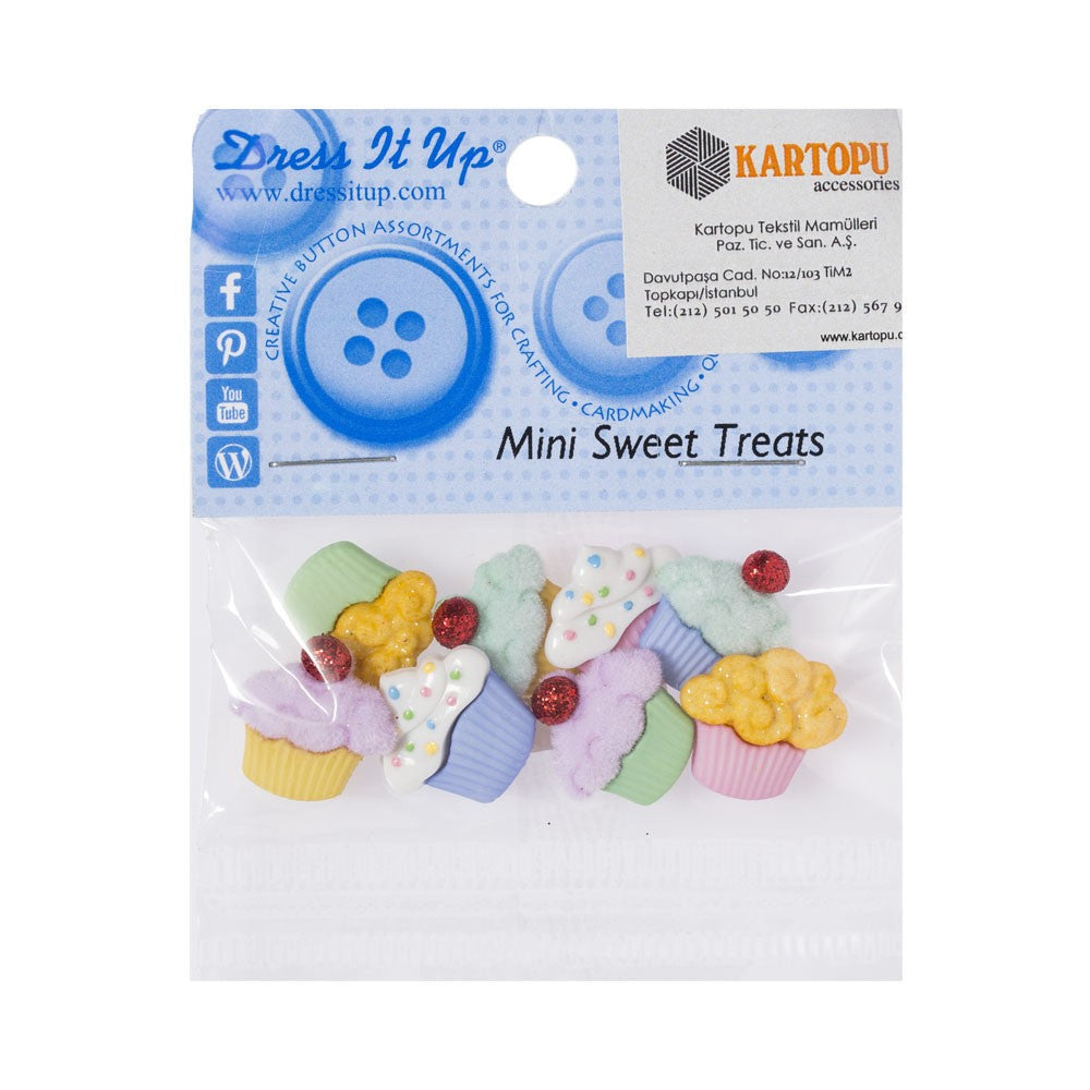 Dress It Up Creative Button Assortment, Cup Cake - 4821