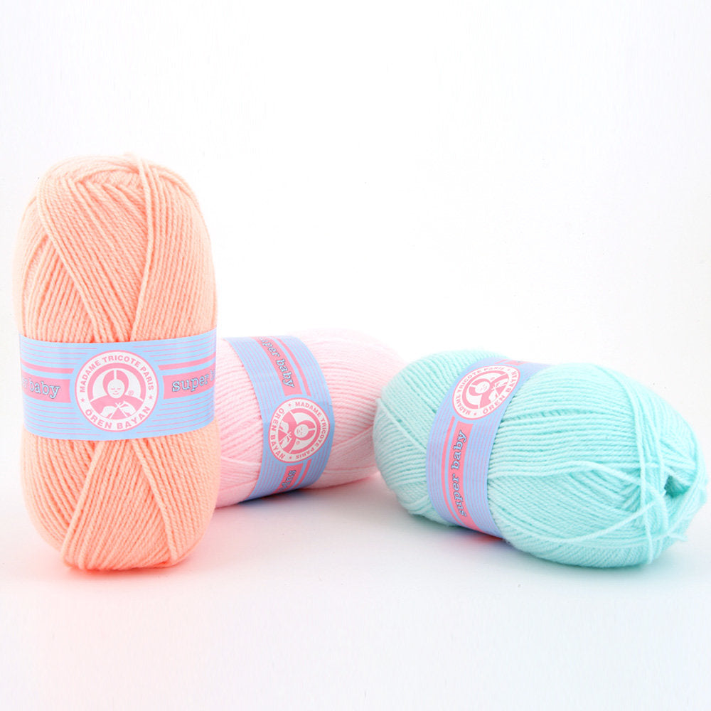 Madame Tricote Paris Super Baby Knitting Yarn, Light Blue - 11-1758