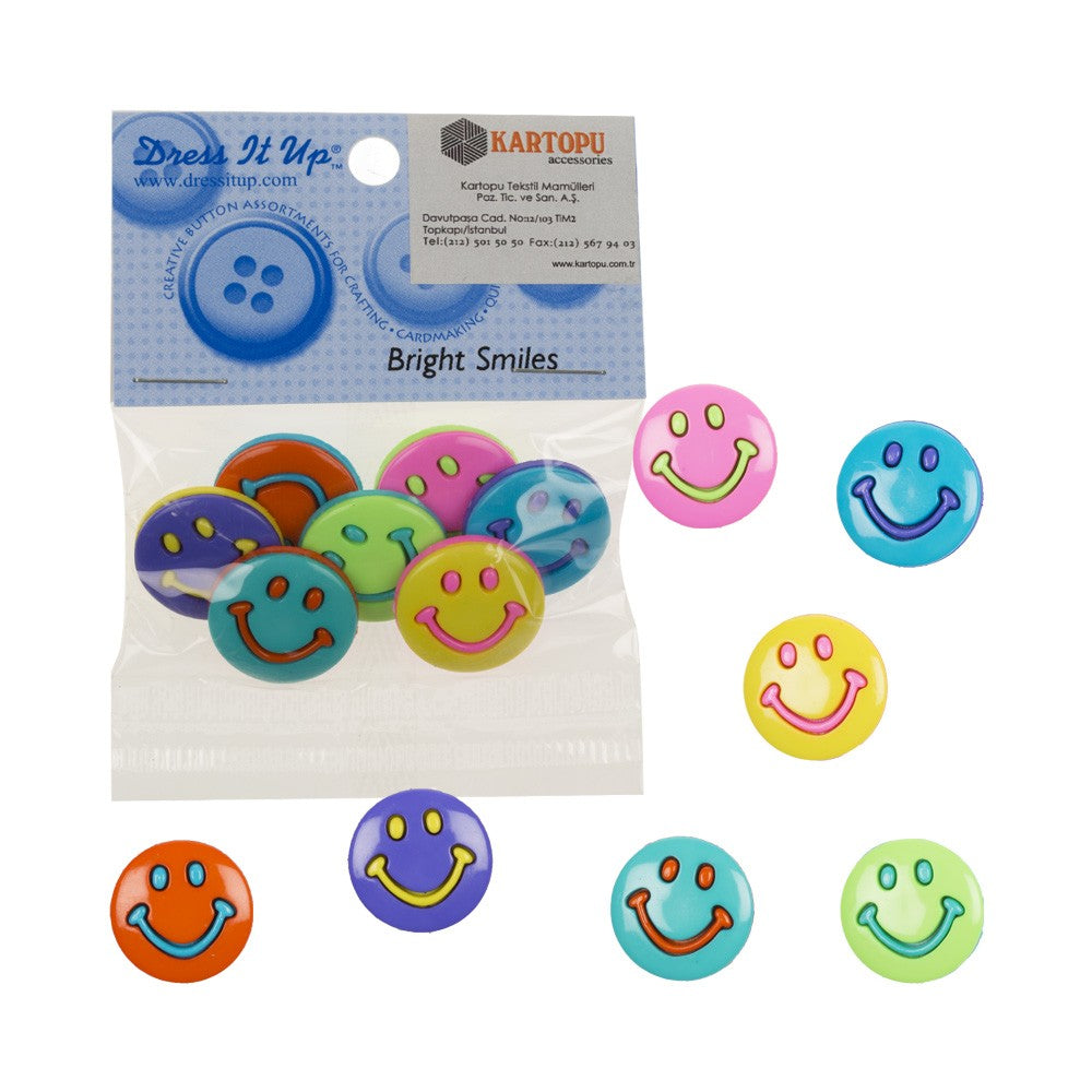 Dress It Up Creative Button Assortment, Smily - 6119