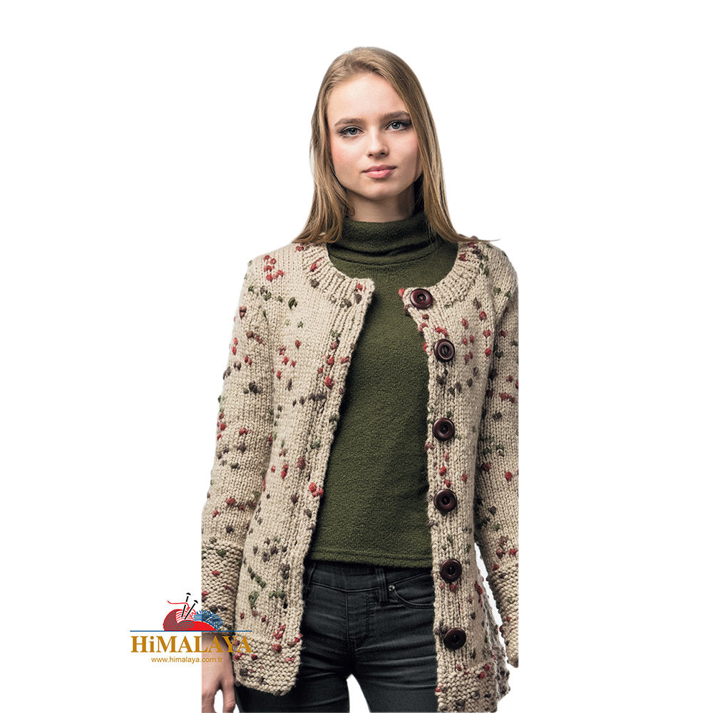 Himalaya Air Wool Drops Speckled Yarn, Black - 20409