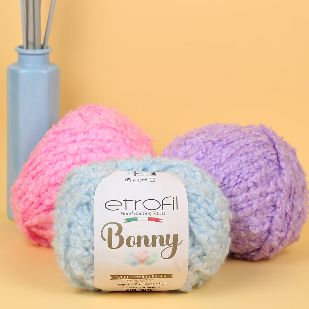 Etrofil Bonny Hand Knitting Yarn,Baby Blue - 75348