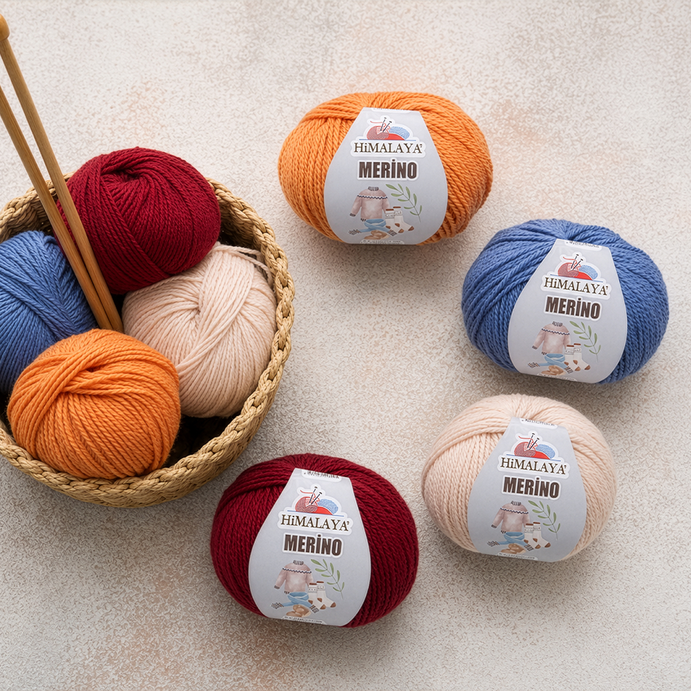 Himalaya Merino Knitting Yarn ,Maroon 40906