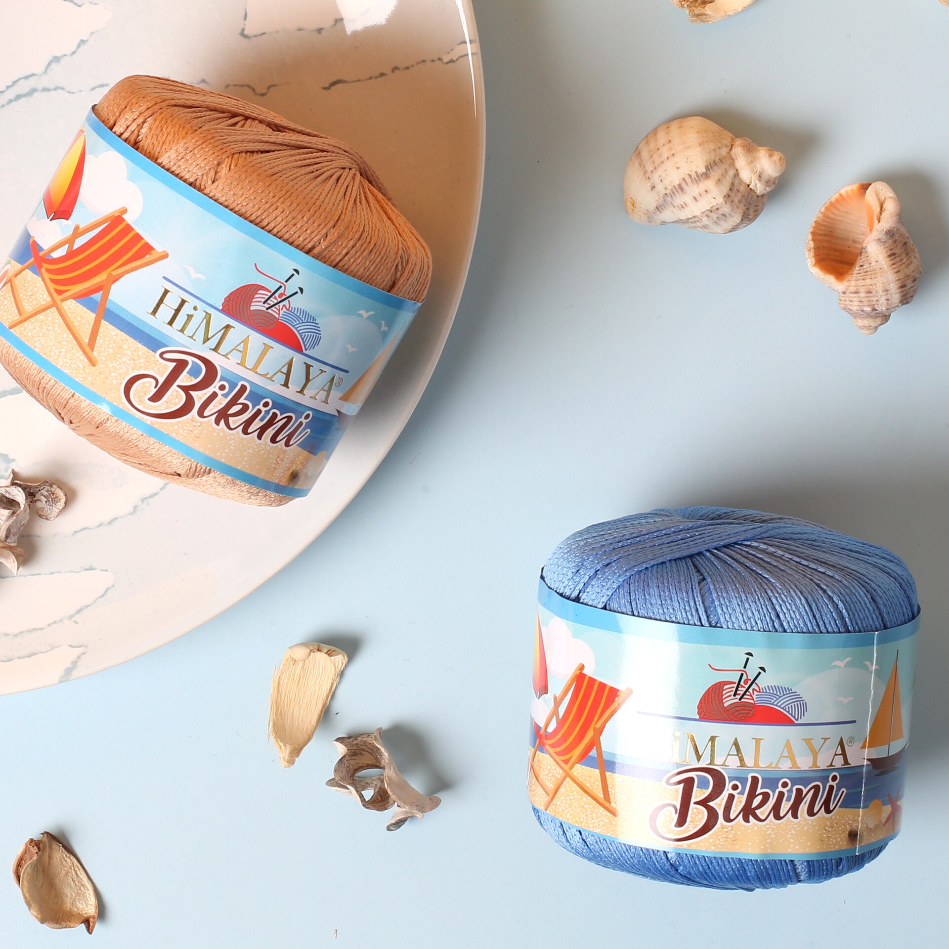 Himalaya Bikini Knitting Yarn, White - 80601