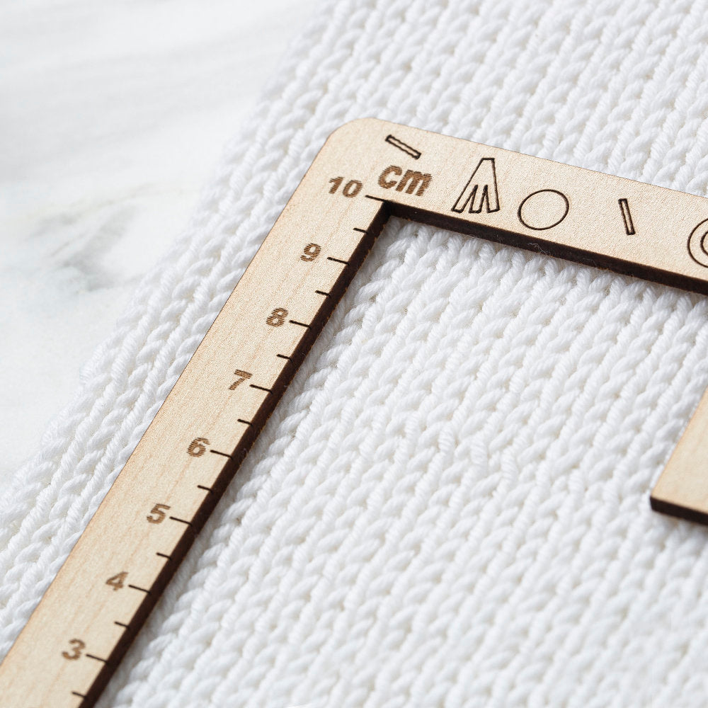 Hobium 10x10 cm Wooden Knitting Gauge Frame