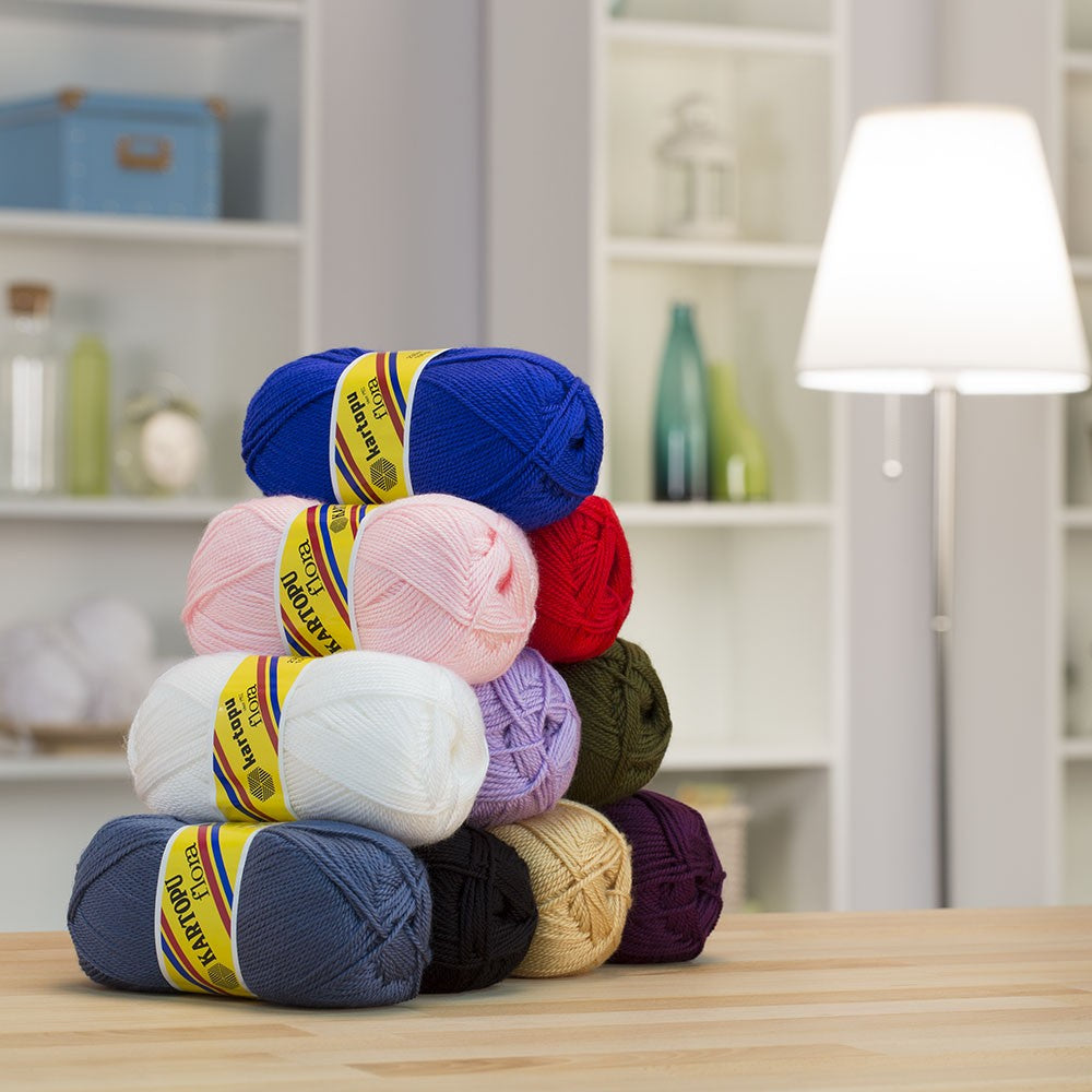 Kartopu Flora Knitting Yarn, Grey - K1002