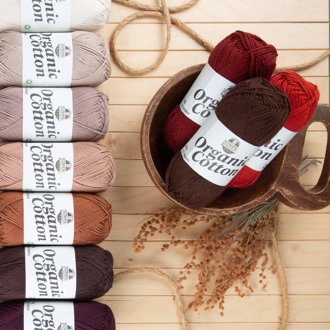 Etrofil Organic Cotton Hand Knitting Yarn - 73437 , Pink