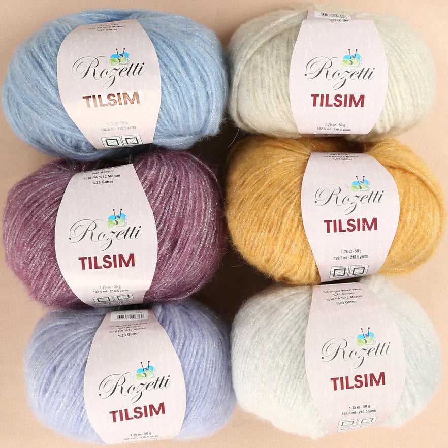 Rozetti Tılsım Glittery Hand Knitting Yarn Beige - 362-11