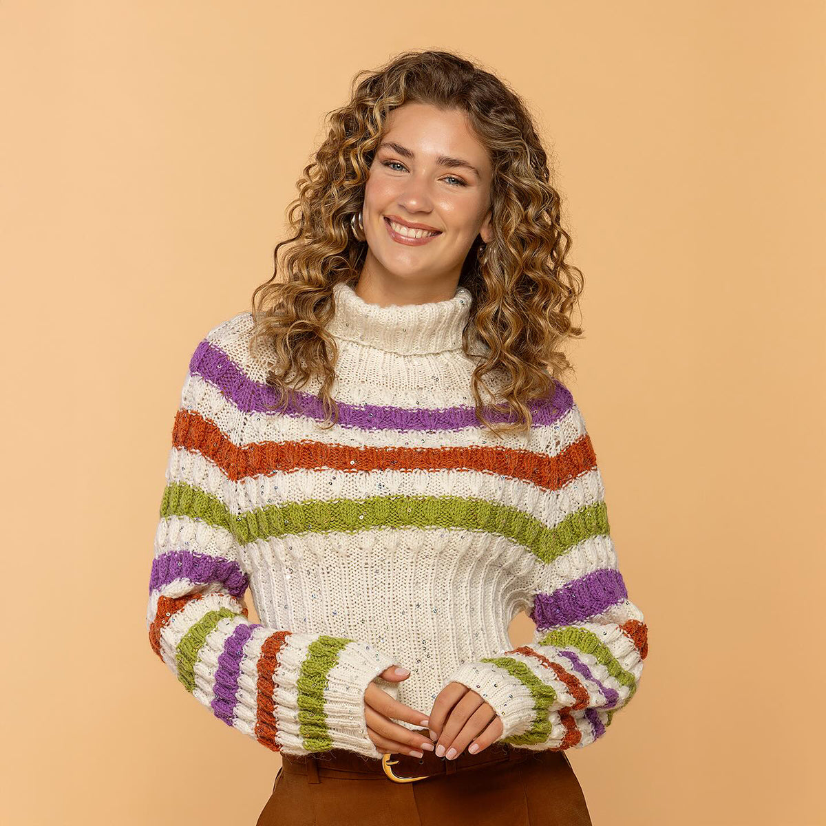 YarnArt Alpaca Gold Paillettes Hand Knitting Yarn , Cinnamon - 9312