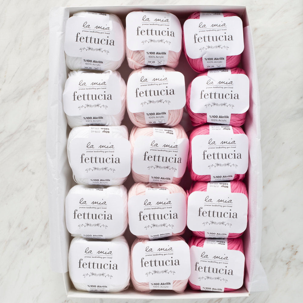 La Mia Fettucia Yarn Gift Set, Azalea