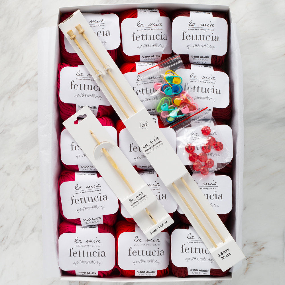 La Mia Fettucia Yarn Gift Set, Vervain