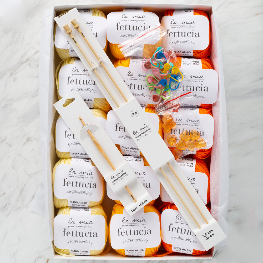 La Mia Fettucia Yarn Gift Set, Gazania