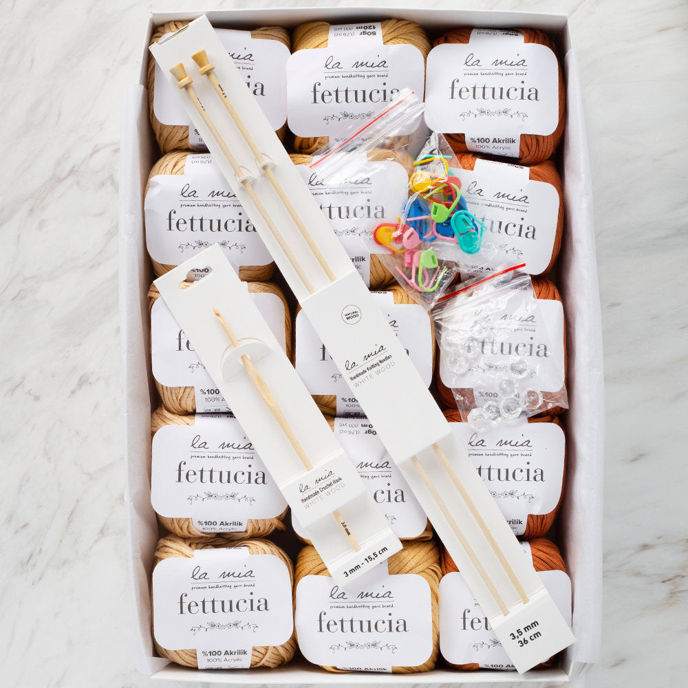 La Mia Fettucia Yarn Gift Set, Sunflower