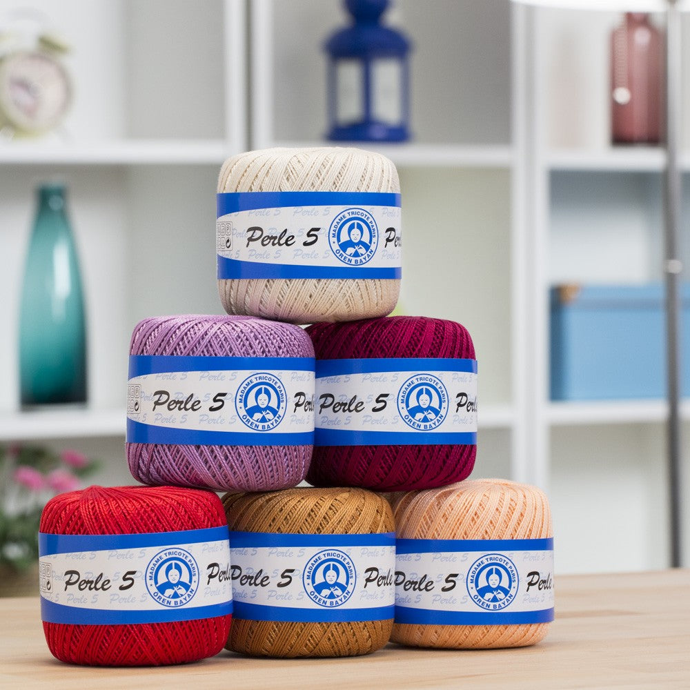 Madame Tricote Paris Perle No: 5 Lace Thread, Yellow - 06347