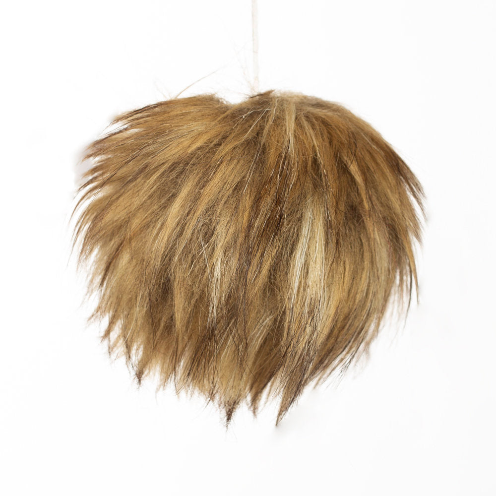 Loren Faux Fur Pom Pom, Milky Brown