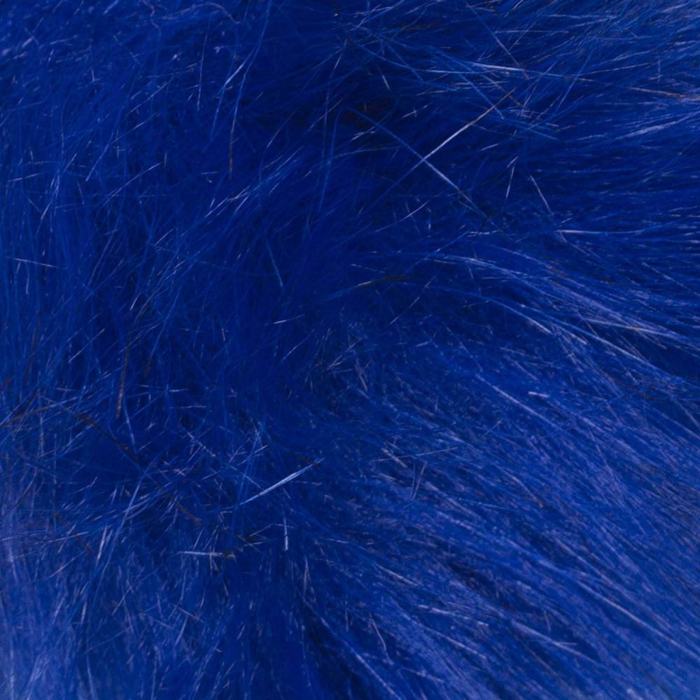 Loren Faux Fur Pom Pom, Blue