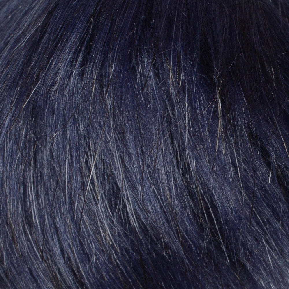 Loren Faux Fur Pom Pom, Navy Blue