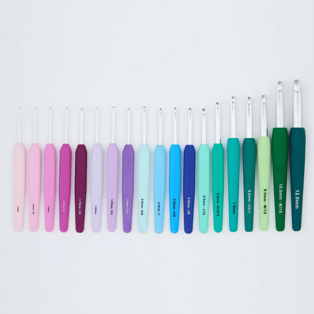 KnitPro Waves 6 mm Green Soft Handle Wool Crochet Hook - 30943