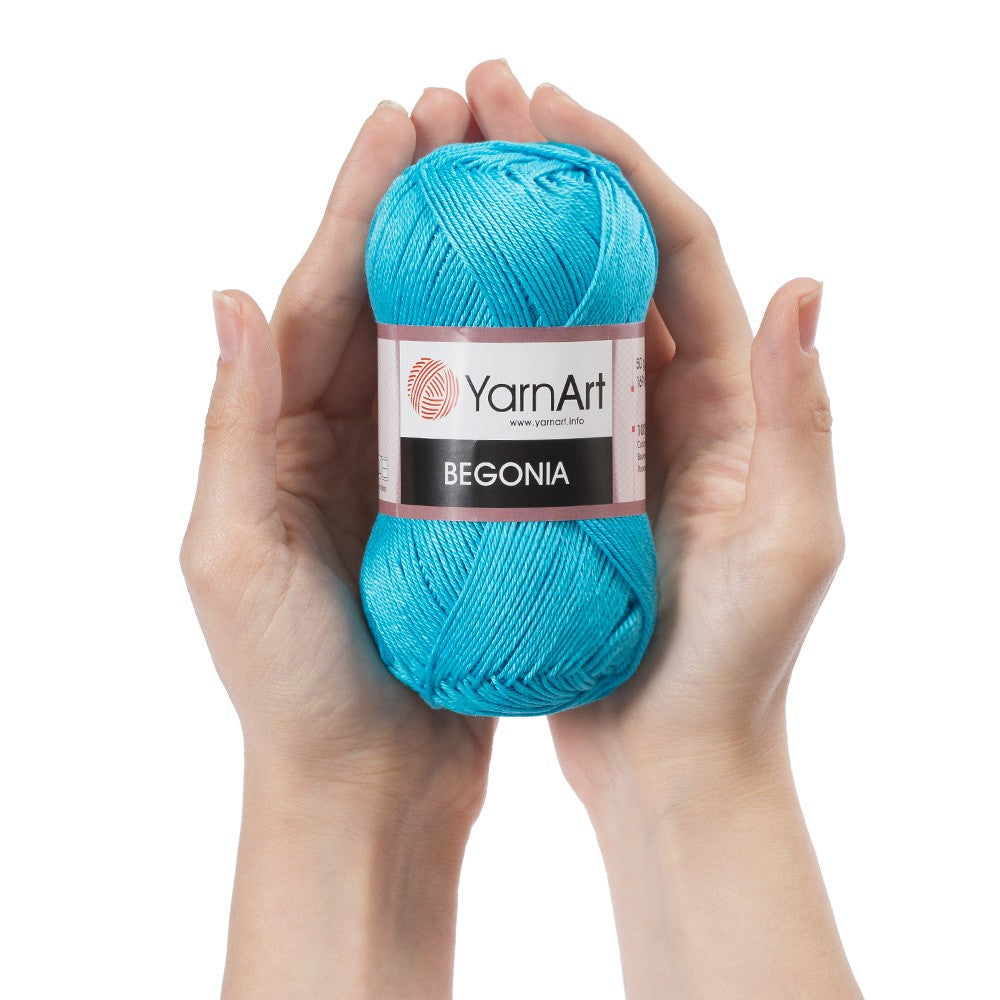 YarnArt Begonia 50gr Knitting Yarn, Blue - 0008