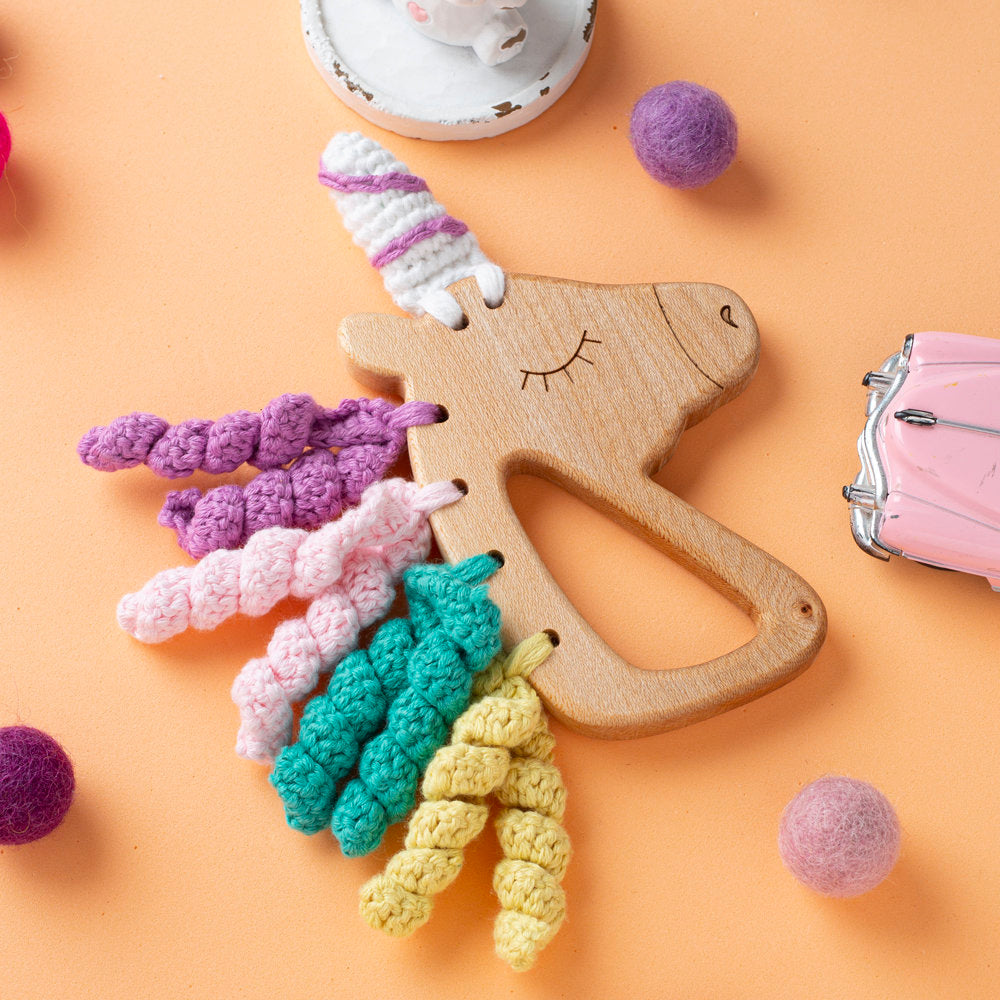 Hobi Baby Gazelle Shaped Organic Wooden Teething Ring - DK006