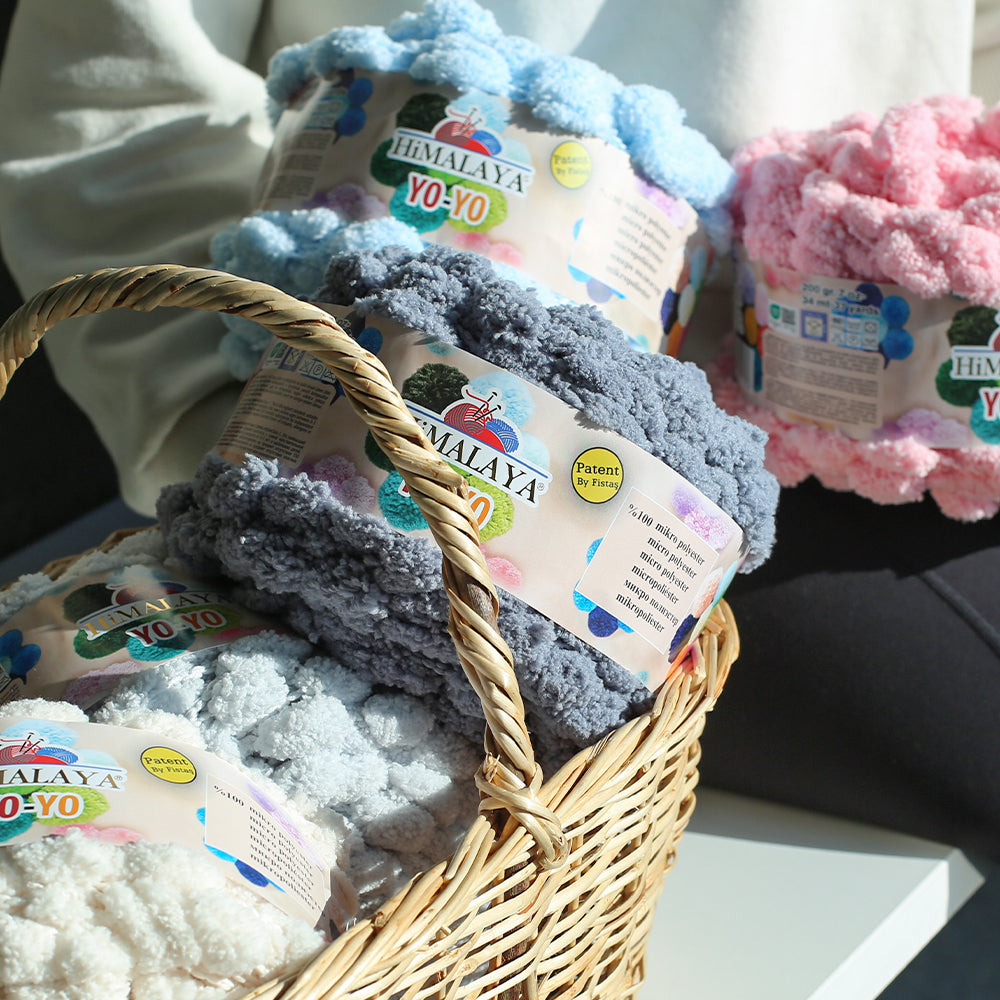 Himalaya Yo-Yo Hand Knitting Yarn , Yellow - 82104