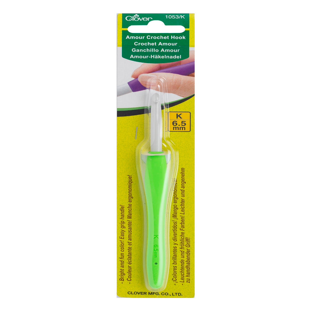 Clover Amour 6.5 mm Crochet Hook, Green - 1053