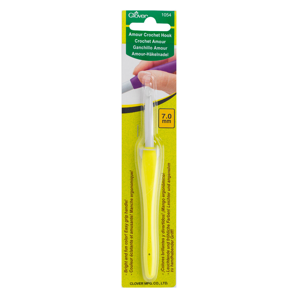 Clover Amour 7 mm Crochet Hook, Yellow - 1054