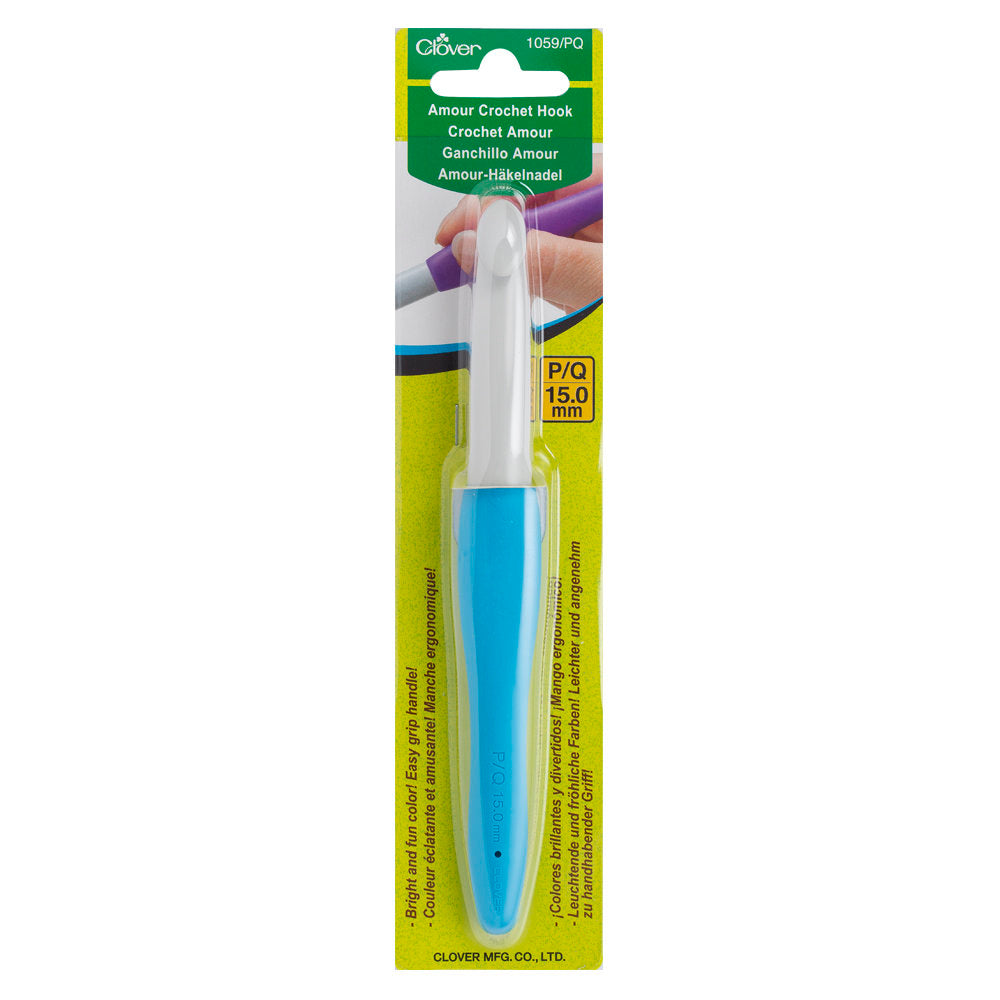 Clover Amour 15 mm Crochet Hook, Blue - 1059