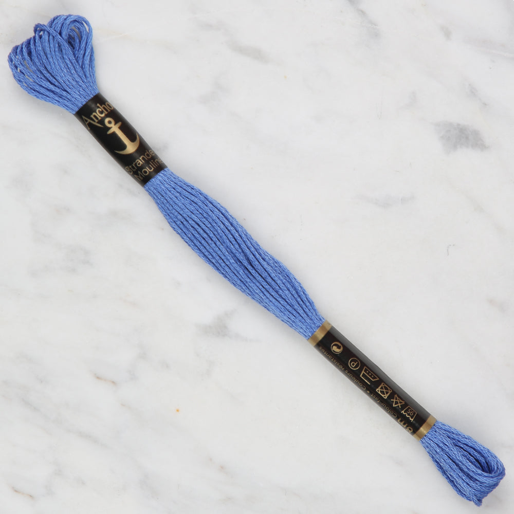Anchor Stranded Mouline Embroidery Thread, 8m, Blue - 0131