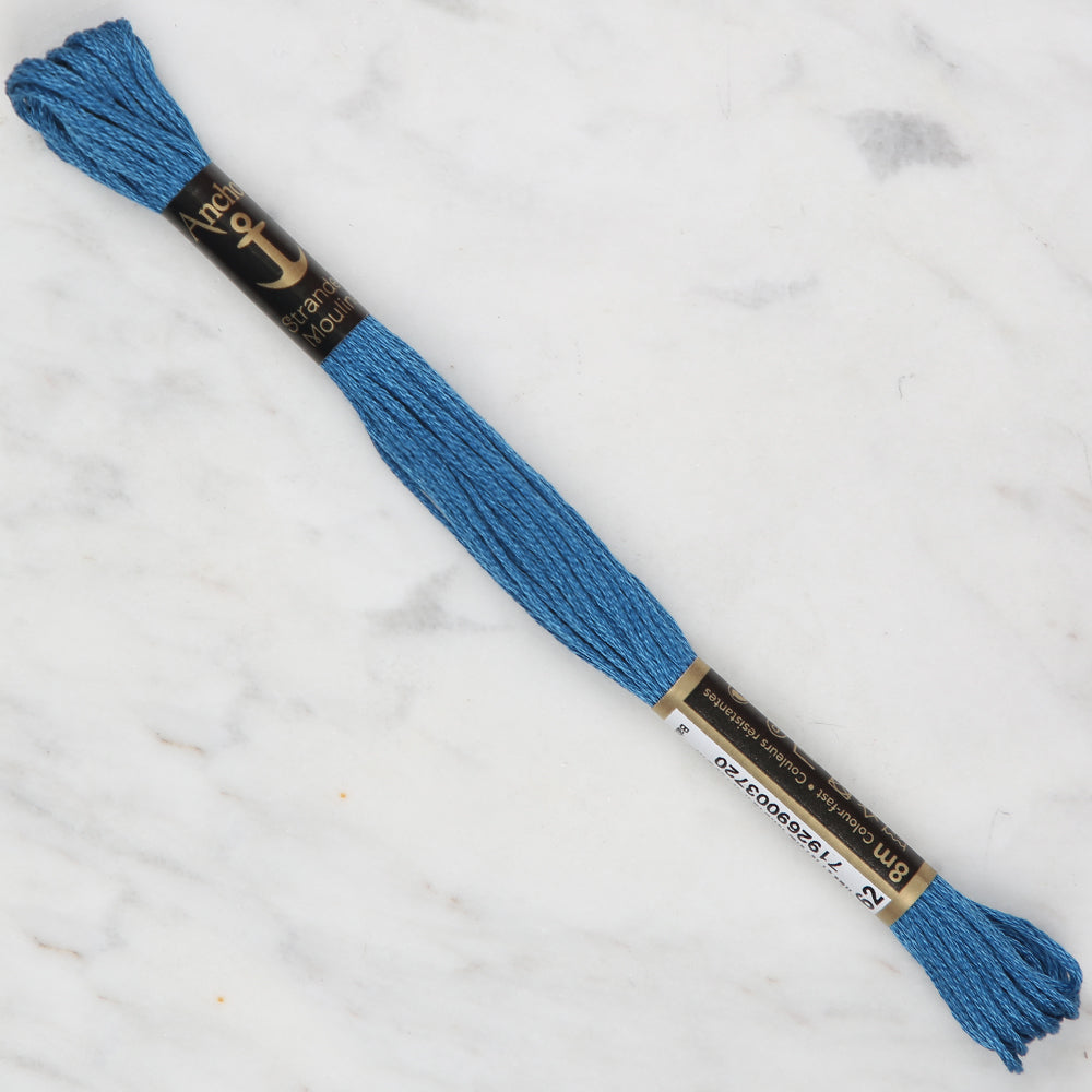 Stranded Embroidery Threads Anchor Stranded Mouline Embroidery Thread, 8m, Blue - 0162