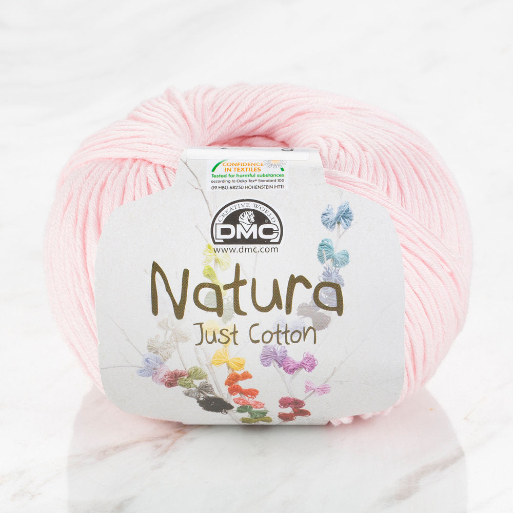 DMC Natura Just Cotton Knitting Yarn, Pink - N06