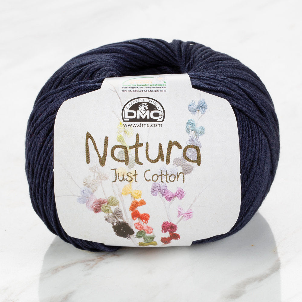 DMC Natura Just Cotton Knitting Yarn, Navy Blue - N28