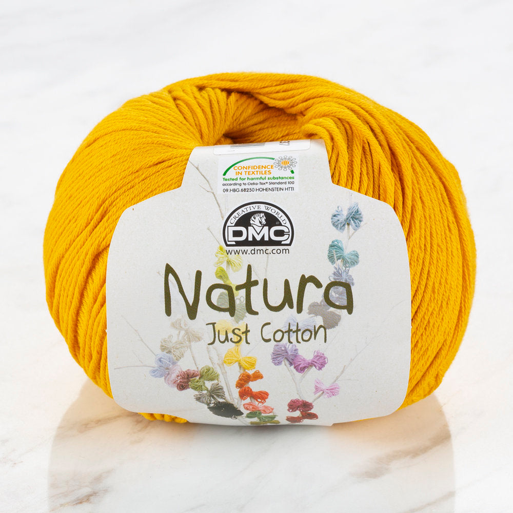 DMC Natura Just Cotton Knitting Yarn, Mustard Yellow - N85