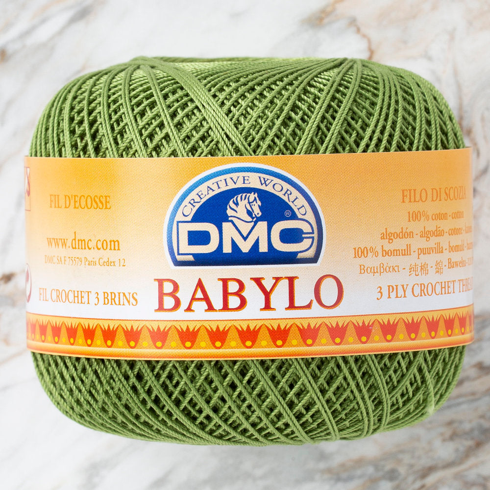 DMC Babylo 50gr Cotton Crochet Thread No:10, Green - 3346