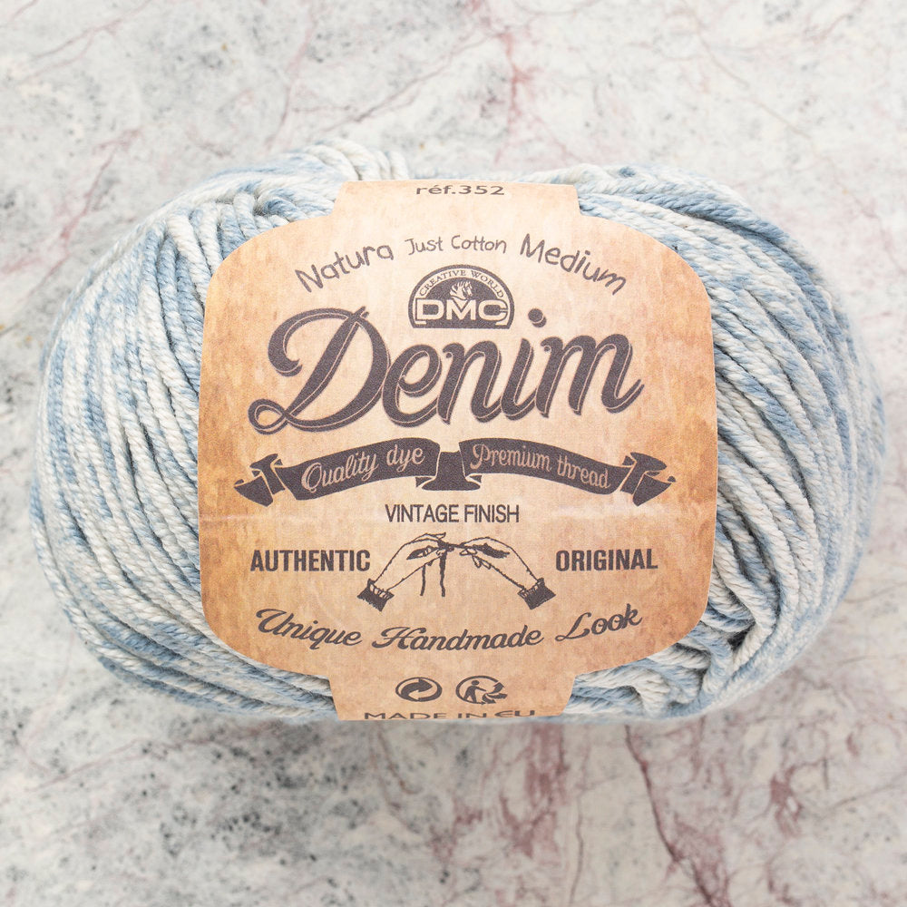 DMC Natura Denim Yarn, Used Blue - 137