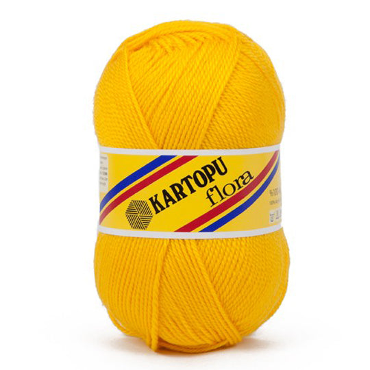 Kartopu Flora Knitting Yarn, Mustard Yellow - K320