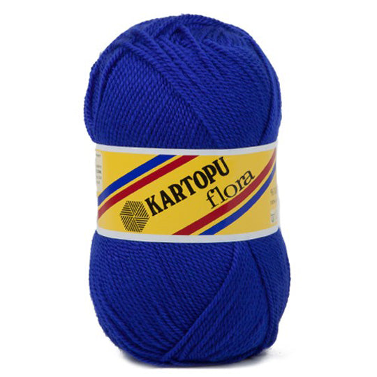 Kartopu Flora Knitting Yarn, Deep Blue - K624