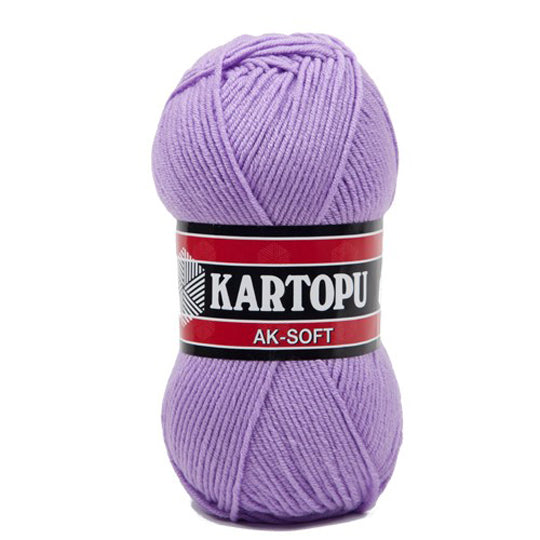 Kartopu Ak-Soft Knitting Yarn, Lilac - K708