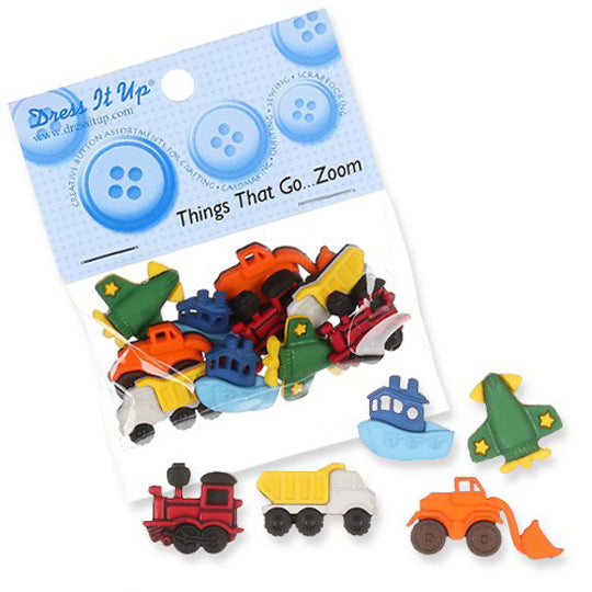 Dress It Up Creative Button Assortment, Vehicles - 4243