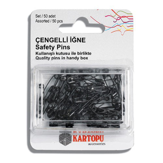 Kartopu 25-Piece Safety Pins, Black - K002.1.0031