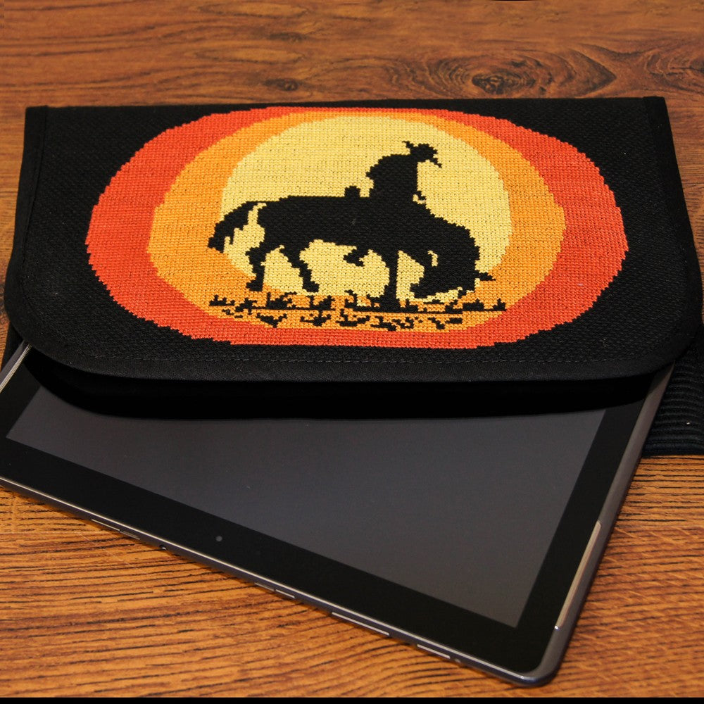 Duftin Stitch-Art Cowboy Motif Tablet Case Cross Stitch Kit - 19642-AA0364