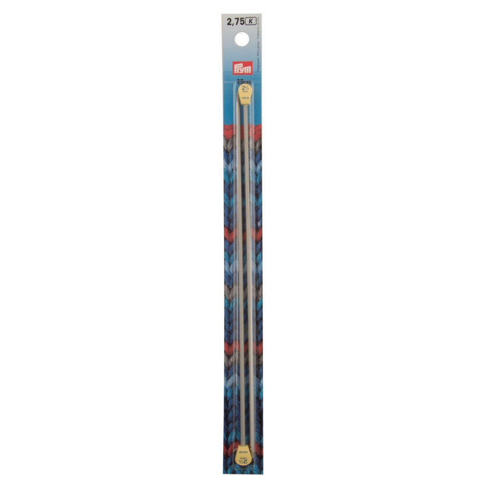 PRYM 2.75 mm 25 cm Aluminium Knitting Needles - 191423