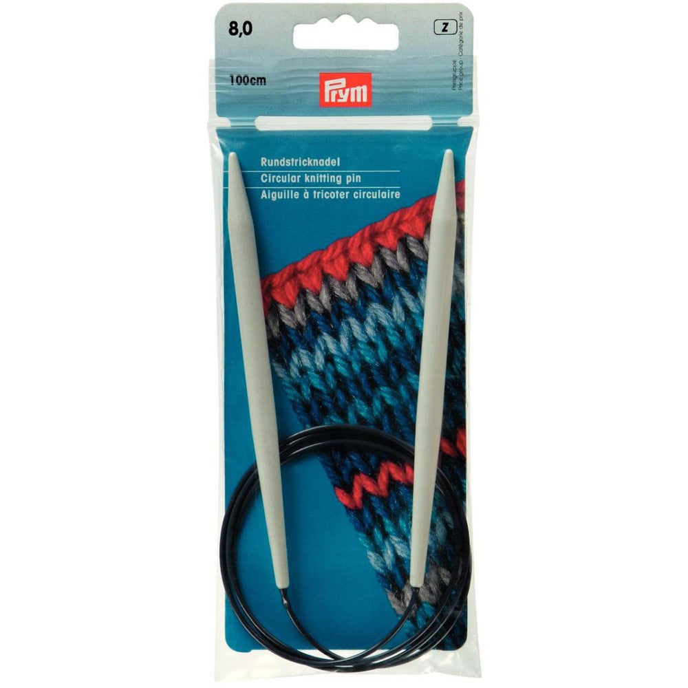 PRYM 8 mm 100 cm Aluminium Circular Knitting Needle - 211170