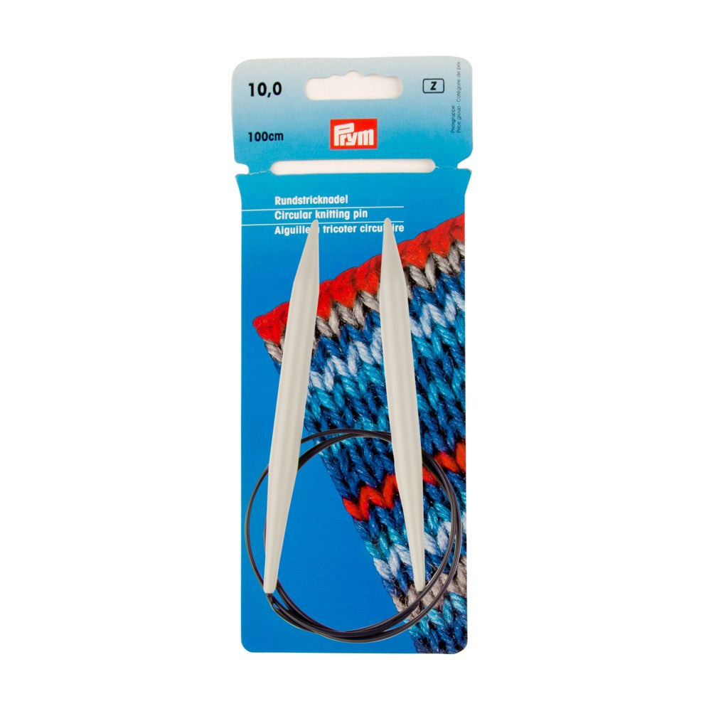 PRYM 10 mm 100 cm Plastic Circular Knitting Needle - 211194