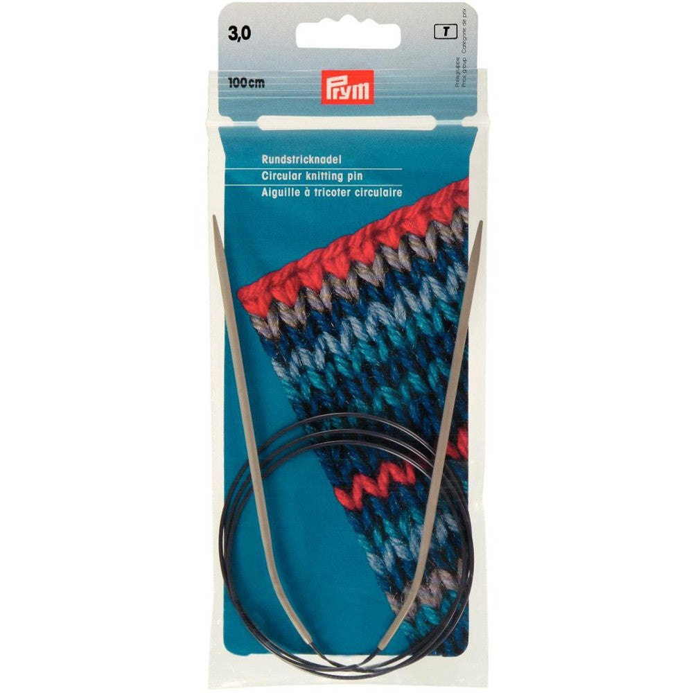 PRYM 3 mm 100 cm Aluminium Circular Knitting Needle - 211236